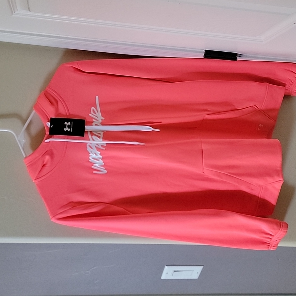 Under Armour small pink hoodie